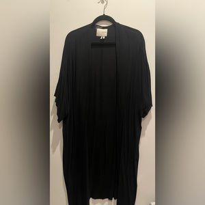 oak+fort black kimono 100% rayon